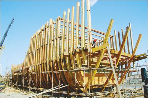 南京复建郑和宝船 木材取自马来西亚森林