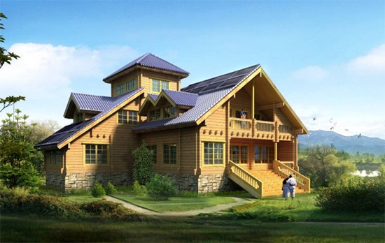 皇明木星别墅：木结构与太阳能完美结合